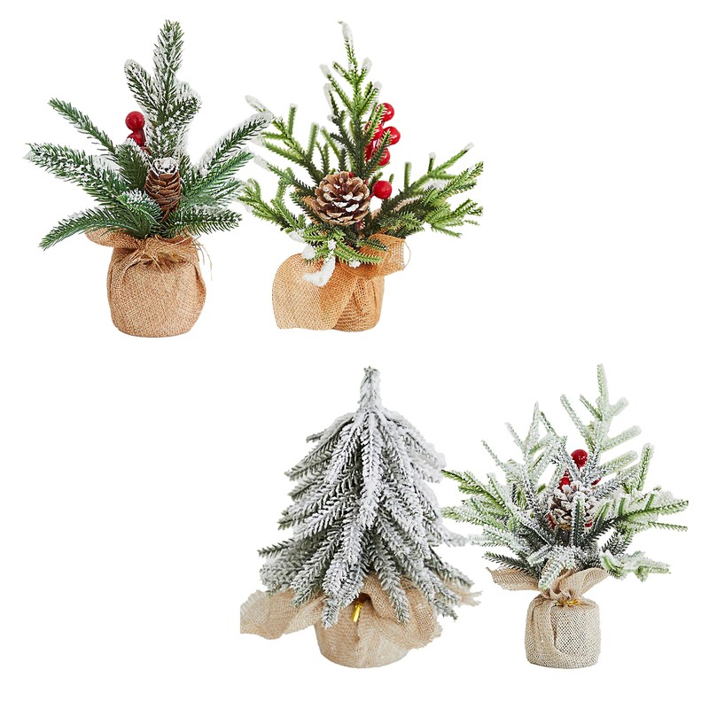 Desktop Xmas Tree Small Simulation Tabletop Decorative Xmas Trees for