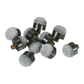 PATIKIL 11mm Dia Screw-on Pool Cue Tips, 10 Pack Billiard Cue Tips Snooker Billiard Supplies Pool Stick Tips Replacement Accessories, Grey