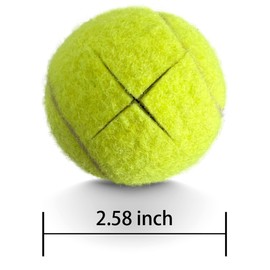 HiBallBall 2 Pack Precut Tennis Balls for Walkers, Heavy Duty Long Lasting Felt Pads for Furniture Legs and Floor Protection (Yellow)