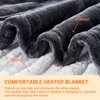 Electric Heated Blanket - Soft Flannel, 8 Hour Auto Off,
