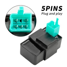 Aynaxcol Ignition Coil 5 Pin CDI Box Spark Plug, 5 Pin Adjustable AC CDI Motorcycle Ignition Box, Replacement for Apollo 50cc 70cc 90cc 110cc Chinese ATV Quad Parts