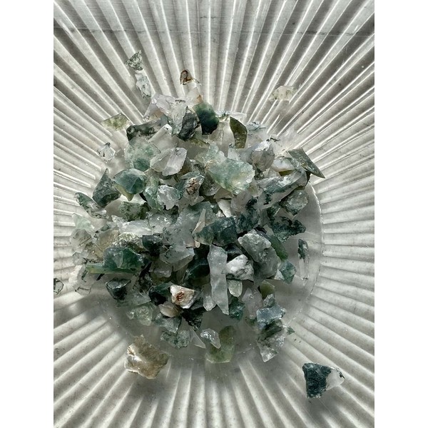 Rise Perspective Green Moss Agate Medium Chips no Powder 100percent Green Moss Agate Life Love New Creations med 4 Ounces 14pound 4 Ounce 14 Pound