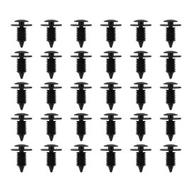 VGOL Pack of 30 Car Christmas Tree Pressure Clips Replacement Part Rod Diameter 9 mm Total Length 25 mm Width 18.5 mm Plastic Rivets Fasteners for Radiator Grille Mudguard Engine Cover