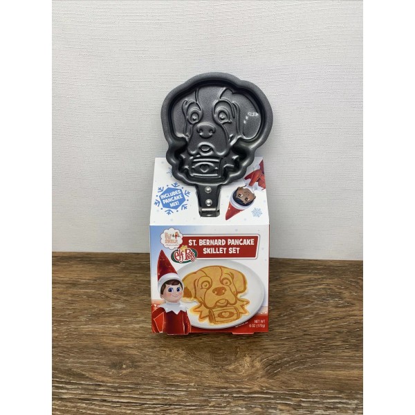 Elf On The Shelf St. Bernard Shaped Pancake Skillet Elf