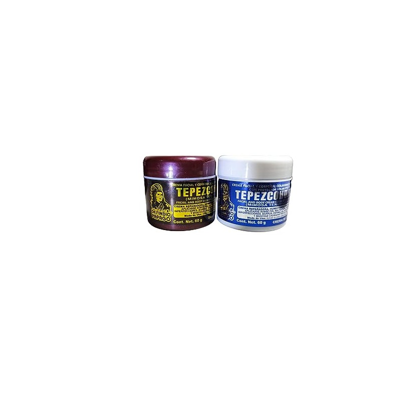 PAck de 2 piezas crema de tepezcohite para dia y