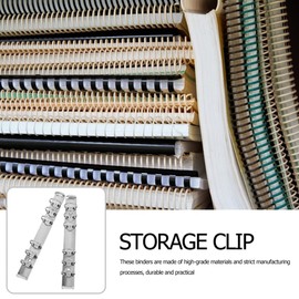 Operitacx Pack of 6 Metal A6 Notebook 6 Ring Binder Mechanism Replacement Kit Stainless Steel A6 Binder Loose Leaf Binding Combs Loose Leaf Snap for Personal Organiser Binder Planner