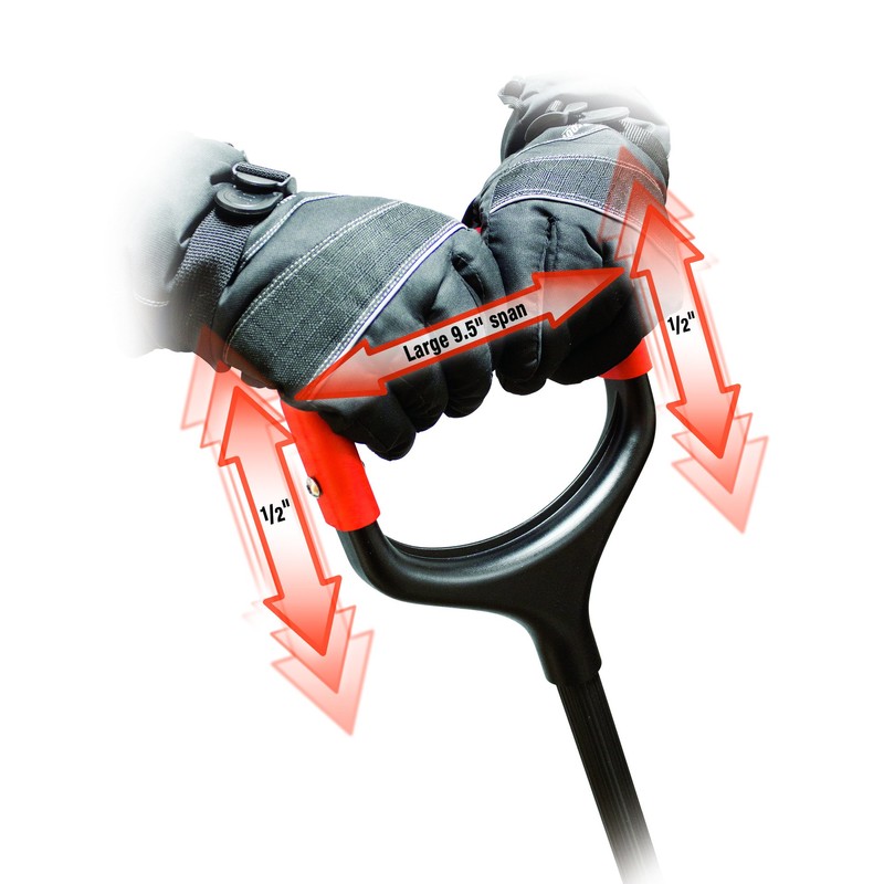 Bigfoot 25" Snow Roller Pusher Snow Shovel with Two Fisted