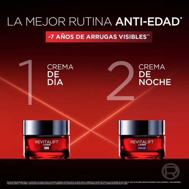 Oreal Paris Revitalift Laser Crema Noche Triple Acción Anti Edad