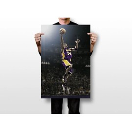 Basketball Star Kobe Bryant No 24 Lakers Print Wall Home Decor - POSTER 20x30