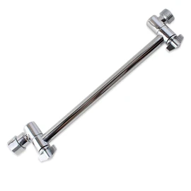 Shower Arm Extension with Lock Joints 11 Inch Adjustable Height Angle Shower Arm Polished Chrome Brass Shower Head Extension Arm for Handheld Rainfall Shower Head