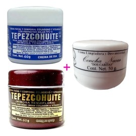 Crema De Tepezcohuite Noche Y Dia 60 G Y Crema Concha Nacar