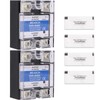 Weasch 2Pcs Single Phase Solid State Relay, SSR-80DD, DC to