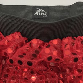 Gone For a Run Running Costume Tutu Skirt Glitter Sequined Tutu | Red