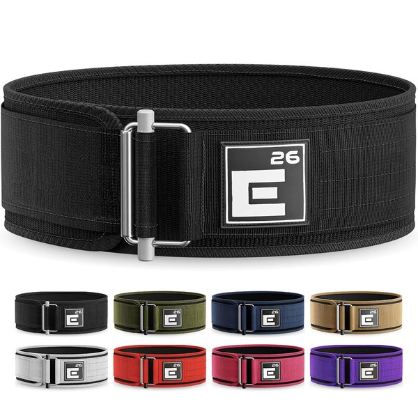 Self-Locking Weight Lifting Belt - Premium Weightlifting Belt for Serious Functional Fitness, Weight Lifting, and Olympic Lifting Athletes - Lifting Support for Men and Women - Deadlift Training Belt (XX-Large, Black)