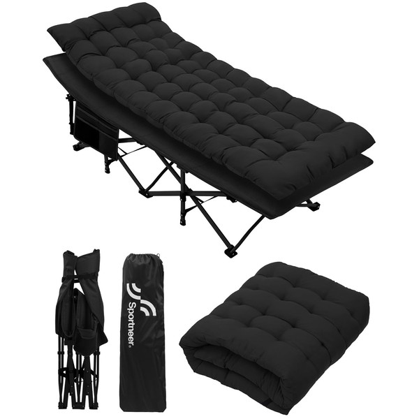 Sportneer Camping Cot, Camping Cots for Adults with Mattress Max