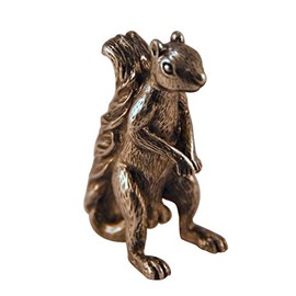 Squirrel Poker Figurine Protect Your Nuts (Antique Silver)