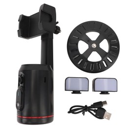 Auto Tracking Phone Holder 360 Degree Smart Moving Phone Stand with Remote 2 Fill Light for Live Streaming Video Vlog
