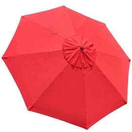 Cielo - Blue New Market Patio Umbrella Replacement Canopy Canvas Cover 8' 9' 10' 11' 13' ft (9', Red)