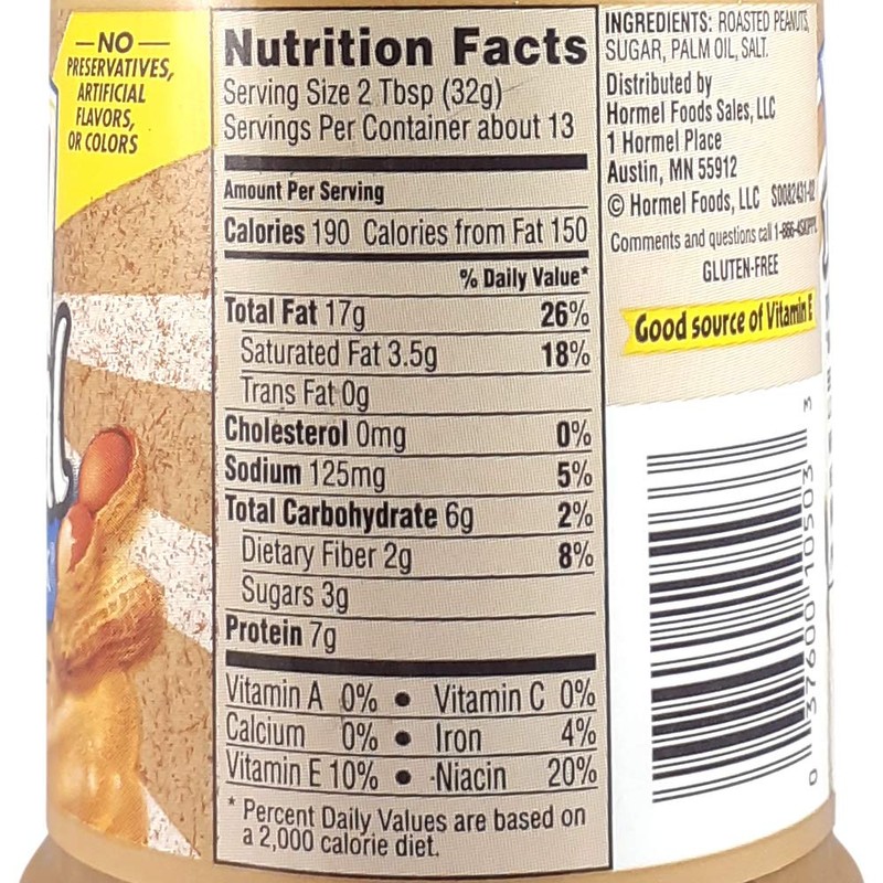 Skippy Natural Peanut Butter, Super Chunky, 15 oz