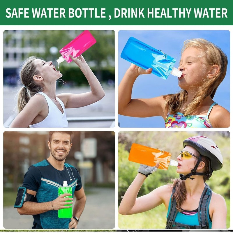 ZeiLaBang Kakadi Foldable Drinking Bottle, Foldable Water Bottle, Reusable Foldable