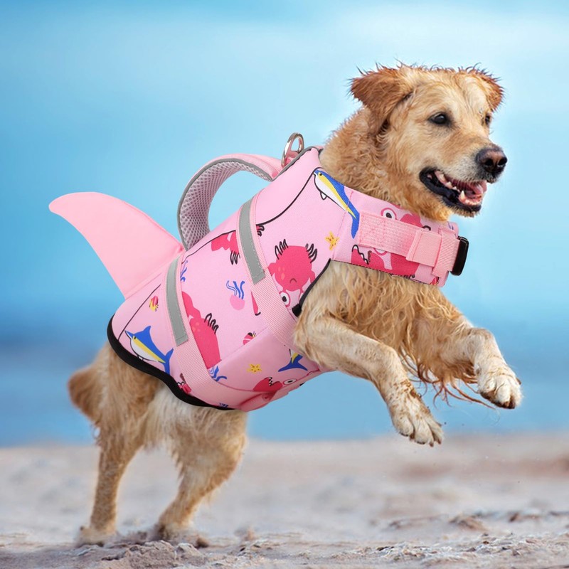 AOFITEE Dog Life Jacket, Dog Life Vest for Swimming, Shark