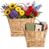 Set of 2 Woven Hanging Wall Basket for Organizing and