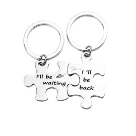 Long Distance Relationship Gifts for Couples Gifts for Him and Her Boyfriend Girlfriend Christmas Birthday Gifts for Husband Wife Couple Matching Puzzle Keychain