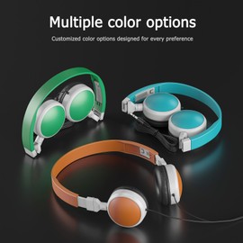 SP SOUNDPRETTY 3-Pack Individually Wired Classroom Headphones - No Mic Kids Headphones with 3.5mm Jack, Multi-Color Bulk School Headsets for School/Library/Testing Room, Each in Protective PP Bags