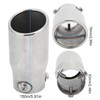Akozon Exhaust Tip, Universal Inlet 63 mm Outlet 76 mm