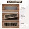FanGoFast 4" x 10" (Duct Opening Size) Floor Register Brown