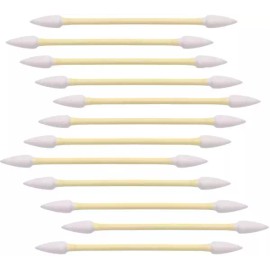 Makeup Tool 메이크업용 정밀 팁 면봉 1200개 대나무 스틱 및 더블 포인트 [12 Pack (1200)] Makeup Precision Tip Cotton Swabs 1200 Count Bamboo Sticks and Double Point [12 Pack (1200)]
