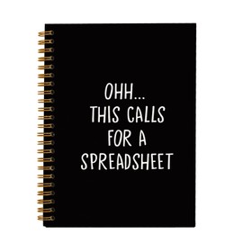 Rusenbao Funny Office Gifts Notebooks for Work, Oh This Calls For A Spreadsheet Notebook, Accounting Finance Gifts, Funny Journal, Dark Work Humor Gifts, Spiral Notebook 5.5 x 8.3