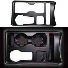 Kolya for 2019 2020 2021 2022 2023 2024 Ford Edge Accessories Center Console Gear Shift Panel Cover Water Cup Holder Trim Cover (Matte Black)