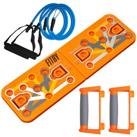 Push Up Board for Men and Women- Multifunctional Workout Equipment- Foldable Push Up Bar- Fitness Gym Equipment- Portable Board for Home Exercise and Workout- Push Up Board by Fitby