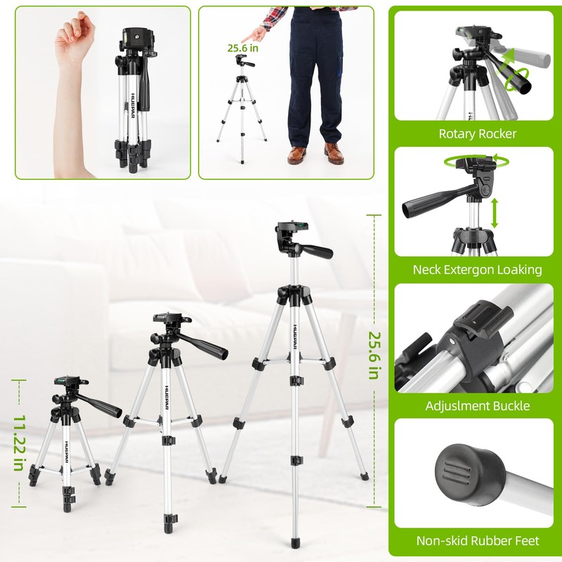 Laser Level with Tripod, HUEPAR 98Ft Self Leveling Laser Level