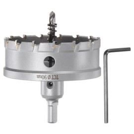 HARFINGTON Metal Hole Saw Carbide Cutter 90mm / 3.5" Dia for Stainless Steel, Metal