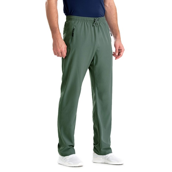 clothin Mens Workout Athletic Pants Elastic-Waist Drawstring Pants for Sport
