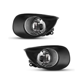 AUTOWIKI Fits 2007-2008 Toyota Yaris 2/3 Door Hatch Back Front Bumper OEM Replacement Fog Lights Pair w/Switch and Wiring Harness