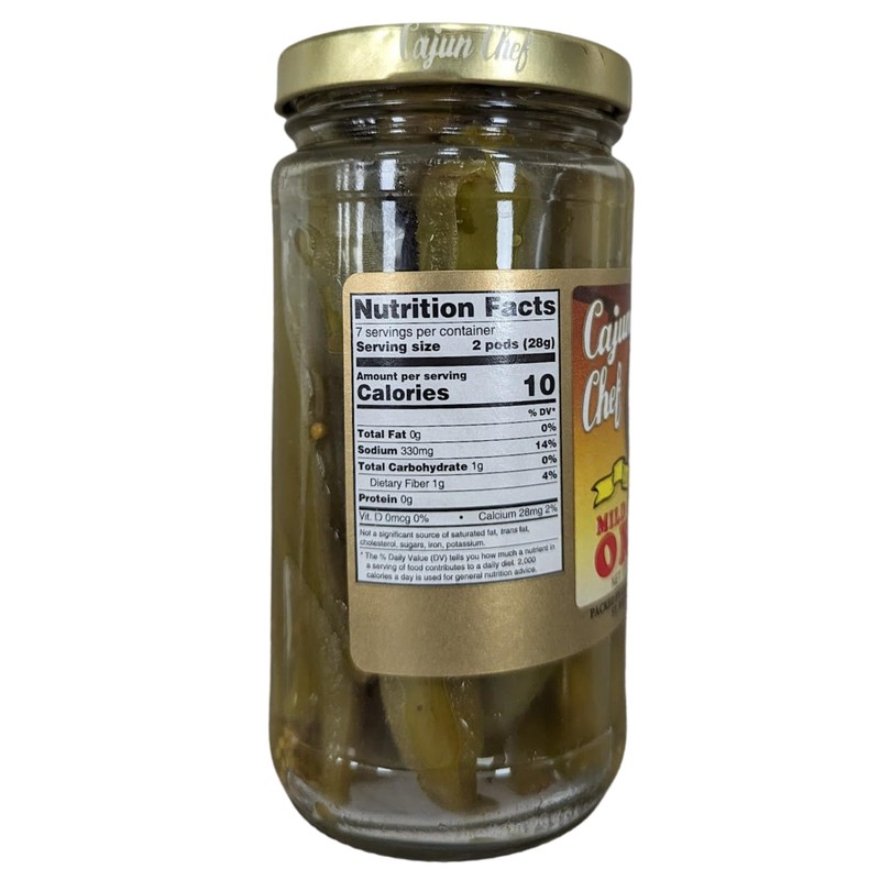 Cajun Chef Mild Pickled Okra 12oz (Pack of 1) -