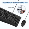 Wired Keyboard and Mouse Combo, EDJO Full-Sized Ergonomic Computer Keyboard