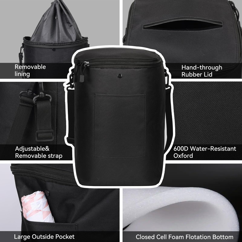 ULITECO Boat Trash Can, Portable Camping Trash Can, Reusable Boat
