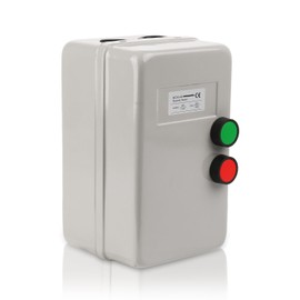 Magnetic Electric Motor Starter - 380V 11KW 25-45AMP - 15 HP 3 Phase Magnetic Starter for Motors (Button Switch)