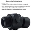 TIEXYE Shower Head Swivel Ball Adapter (Universal Component), Solid Brass