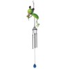 Bright Eyes Green Frog Wind Chime Hanging Decor Garden Indoor