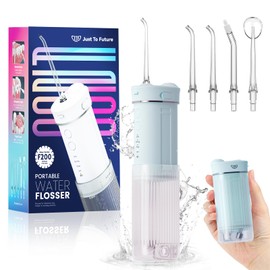 Portable Mini Water Flosser - Travel Oral Irrigator with Telescopic Water Tank, 4 Modes, and IPX7 Waterproof Design - Perfect for Braces, Bridges, and Home & Travel Dental Care