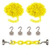 Reliabe1st 2PCS 13 Feet Yellow Plastic Safety Barrier Chain with