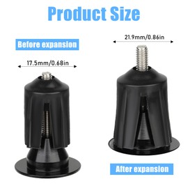 2 Pcs Bike Handlebar End Plugs Universal Aluminum Alloy Grip Bicycle Handlebar Bar End Black Plastic Caps Inner Bar Mountain Handle for Most Bicycle Grip