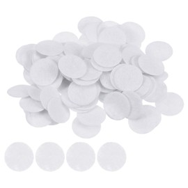 QUARKZMAN Pack of 200 Round Felt Circles, 15 mm 5/8 Inch Precut Felt Craft Pads, Non-Woven Mini Felt Circles for DIY Sewing Craft Projects, Crafts, White