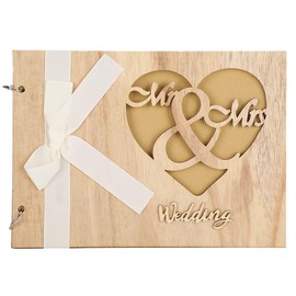 Libro de Invitados de Boda, Álbum de Fotos de Recortes Regalo Decoración para Fiestas Recepción Recuerdos Cumpleaños Aniversario San Valentín (Tipo 2)