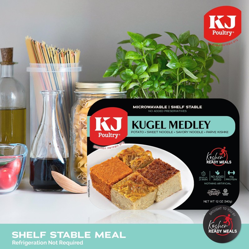 KJ Poultry Kosher Parve Ready Meals - Kugel Medley MRE